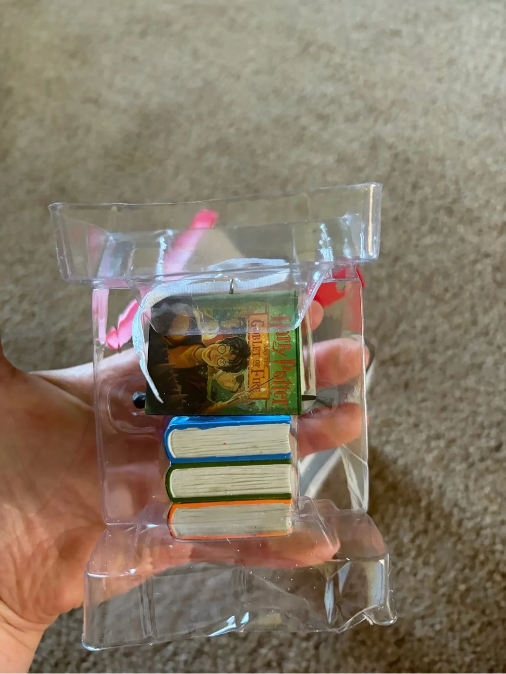 NWT Harry Potter Books and Wand Ornament